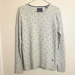 Scotch & Soda Lambswool Sweater Grey Minimalist Cozy Euro Style Size M